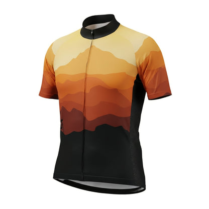 Men's Sunset Short Sleeve Cycling Jersey, Cycling Jerseys For Mens CZ0090