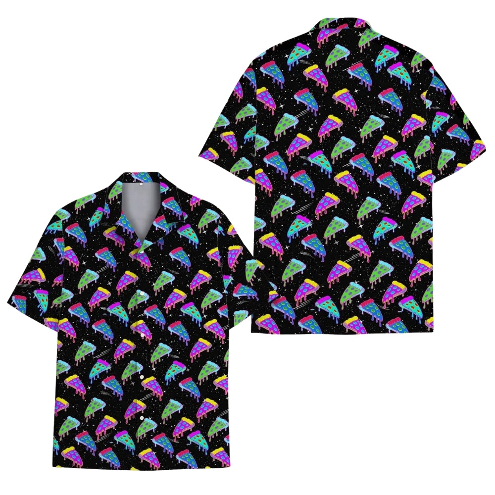Neon Pizza Hawaiian Shirt For Men And Women, Pizza Lover Hawaiian Shirts HE0077