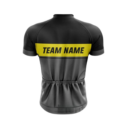 Custom Team Black Mens Cycling Short Sleeve Jersey, Custom Cycling Jerseys CG0496