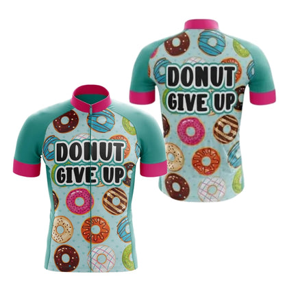 Donut Give Up Men's Short Sleeve Cycling Jersey For Mens, Donut Cycling Jerseys CZ0091