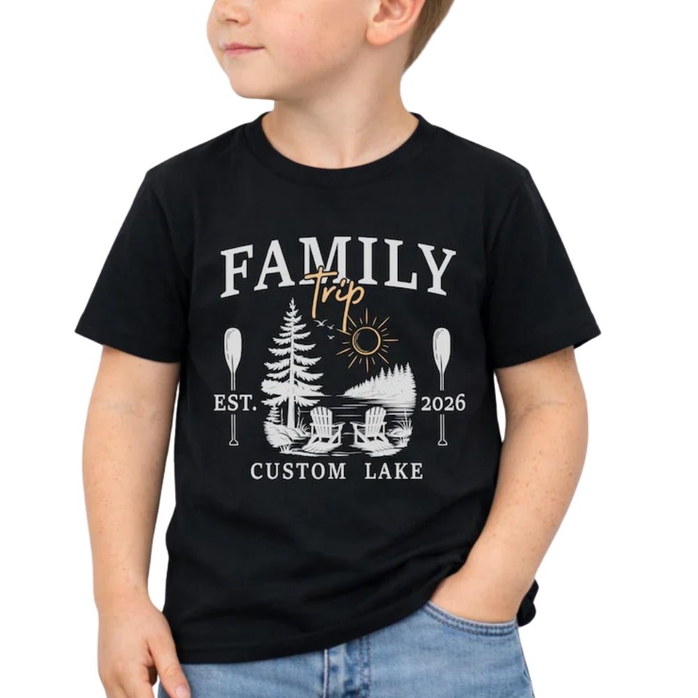 Personalized Lake Family Trip Matching T Shirts, Custom Lake Trip Family Shirts With Year ET0885