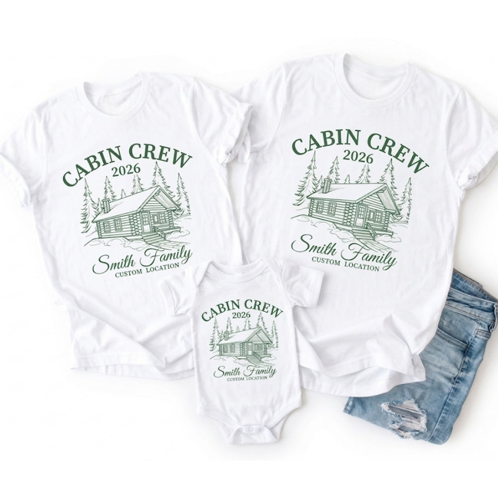 Custom Cabin Crew Family Matching T Shirt, Personalized Cabin Trip Family Shirts ET0886