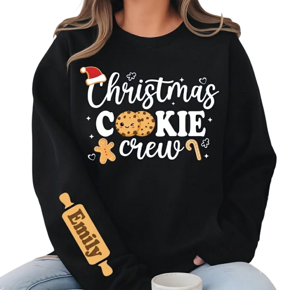 Chrismas Cookie Crew Custom Matching Family Sweatshirt, Custom Christmas Sweatshirt For Family ET1680