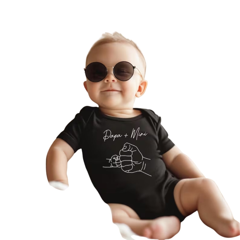 Custom Dad And Me Fist Bump Matching Family T Shirts, Custom Family Matching Shirts For Father's Day ET0152