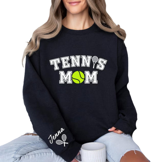 Custom Tennis Mom Sweatshirt, Custom Tennis Sweatshirt For Mama Mother 2D0635