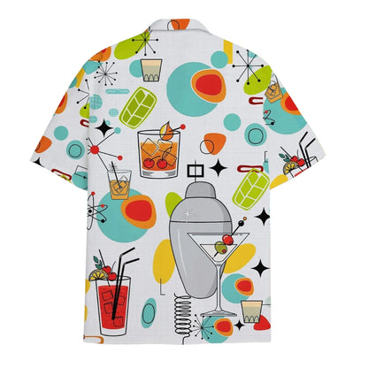Retro Cocktail Atomic Hawaiian Shirt For Men Women, Cocktail Hawaiian Shirts HE0082