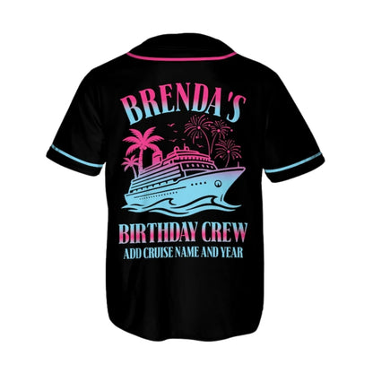 Custom Matching Birthday Crew Cruise Baseball Jersey For Family, Custom Birthday Cruise Family Matching Shirts ET0717
