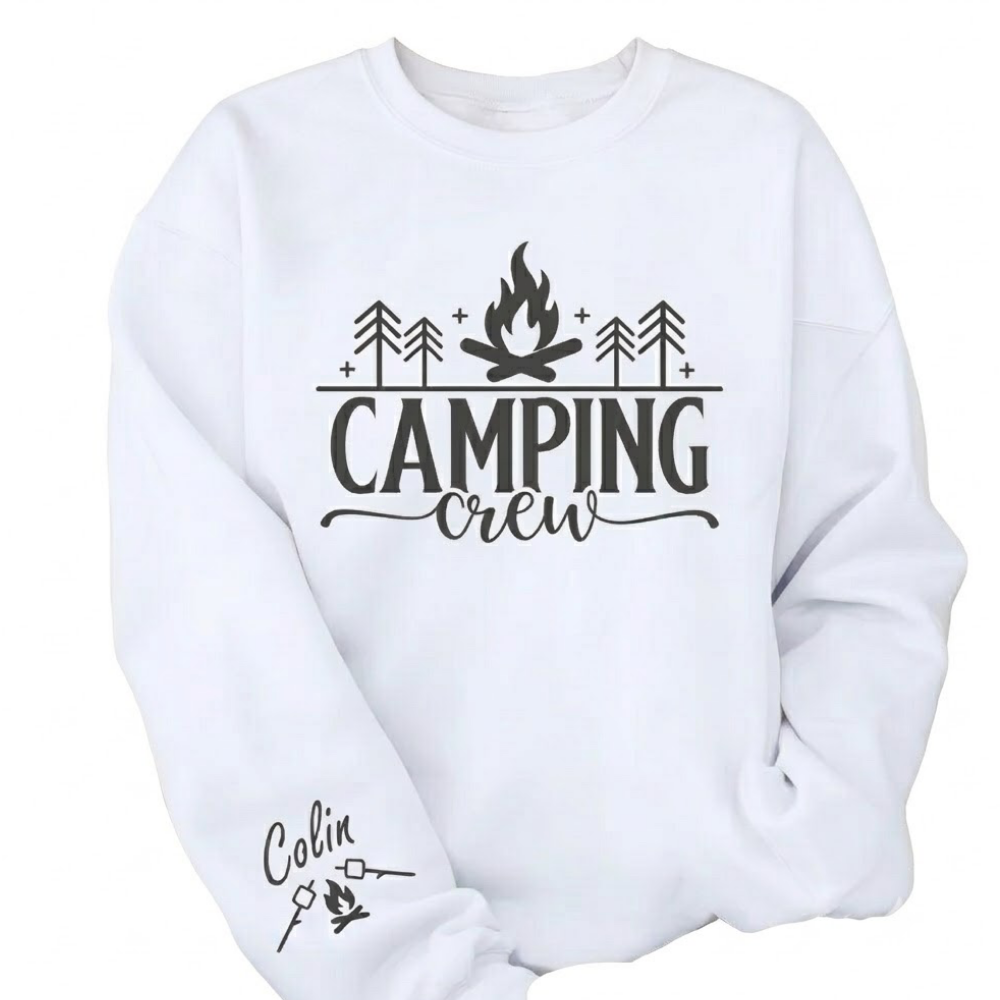 Personalized Camping Crew Family Matching Sweatshirt, Custom Camp Vacation Family Sweater ET1681