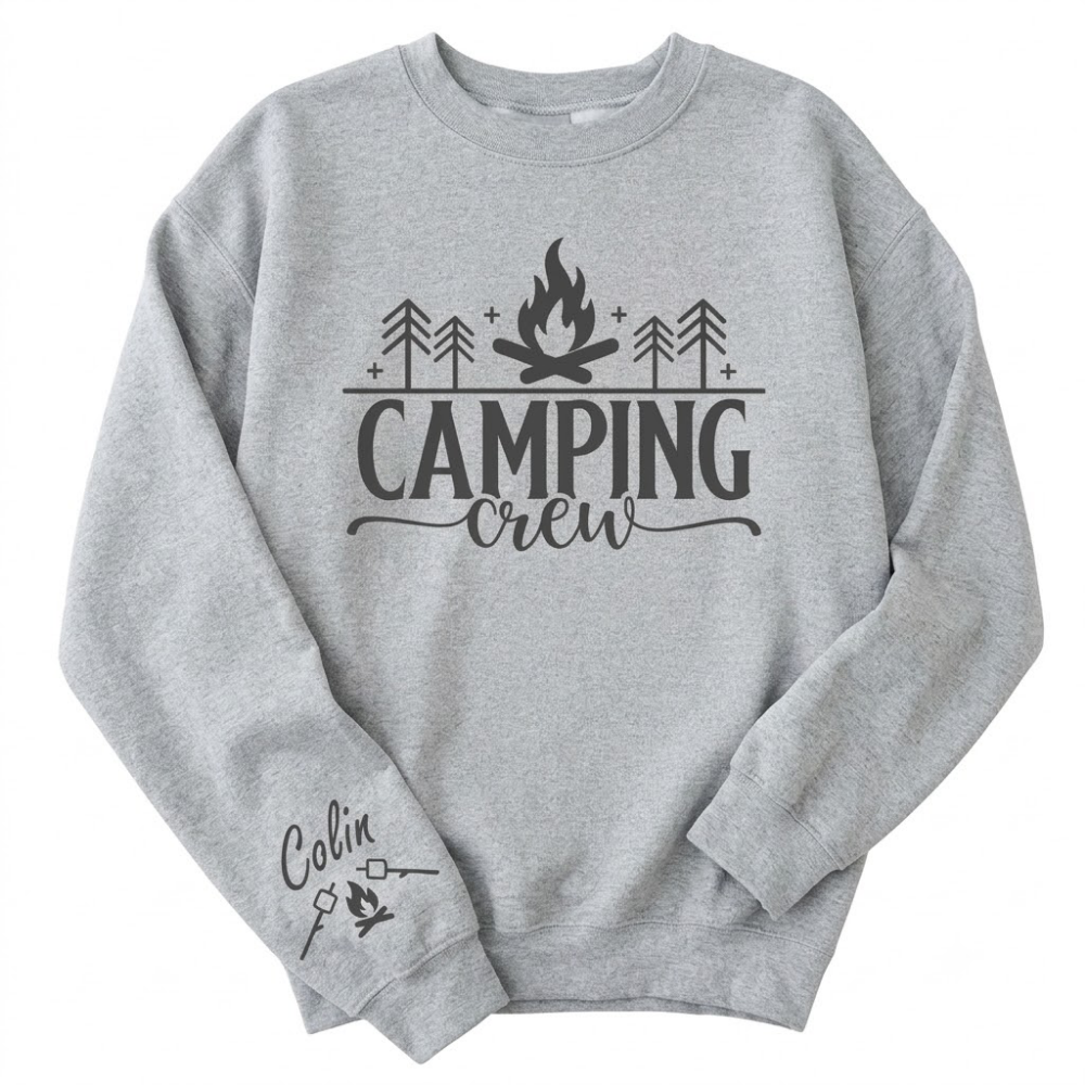 Personalized Camping Crew Family Matching Sweatshirt, Custom Camp Vacation Family Sweater ET1681