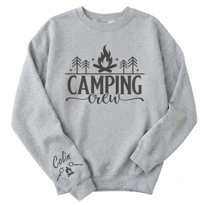 Personalized Camping Crew Family Matching Sweatshirt, Custom Camp Vacation Family Sweater ET1681