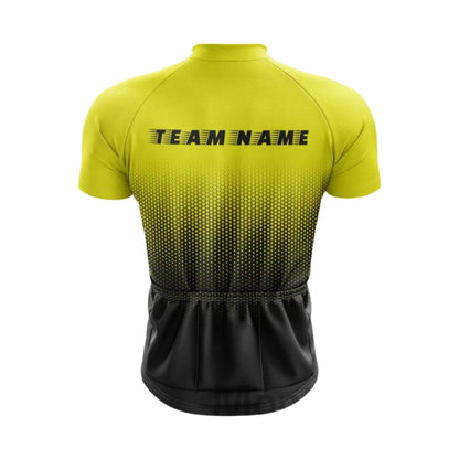 Custom Team Black And Yellow Short Sleeve Jersey For Men, Custom Cycling Team Jersey CG0497