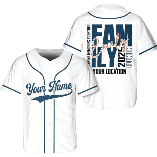 Making Memories Together Custom Travel Matching Family Reunion Baseball Jersey, Custom Vacation Baseball Jerseys For Family ET0718