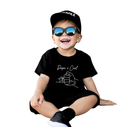 Custom Dad And Me Fist Bump Matching Family T Shirts, Custom Family Matching Shirts For Father's Day ET0152