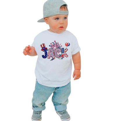 Custom Name 4th Of July Matching Family T Shirts, Personalized Matching Family Shirts For Independence Day ET0444