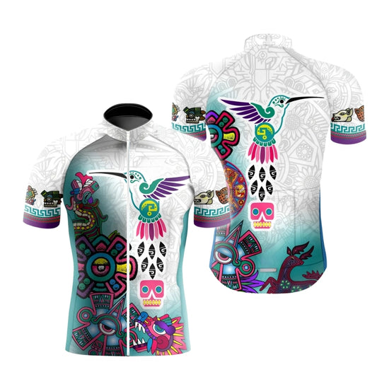 Aztec Mexico Cycling Short Sleeve Jersey For Mens, Mexico Cycling Jersey CZ0142
