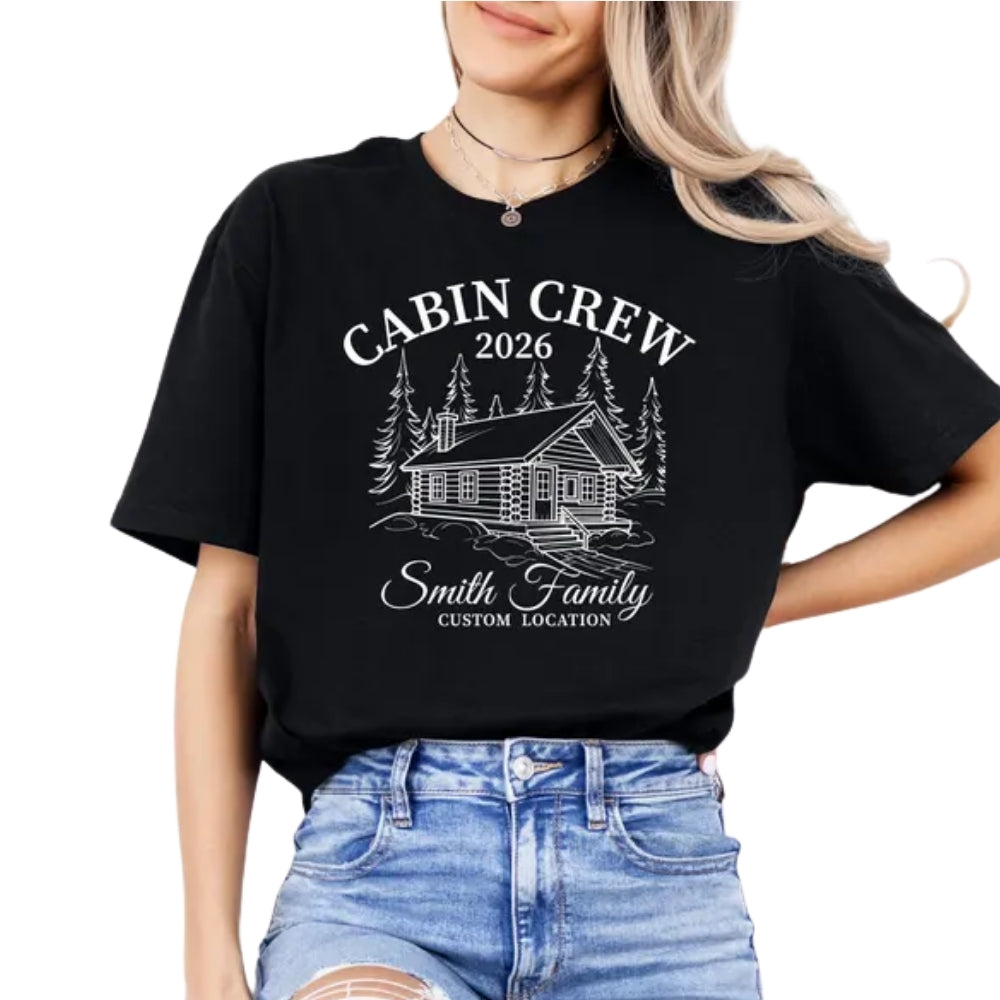 Custom Cabin Crew Family Matching T Shirt, Personalized Cabin Trip Family Shirts ET0886
