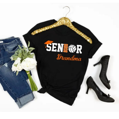 Senior Volleyball Custom Matching Family T Shirts, Personalized Volleyball Grad Night Shirts For Family ET0502