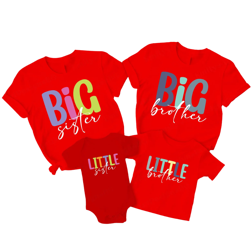 Big Sister Big Brother Matching Sibling T Shirt, Sibling Matching Family Shirts ET1253