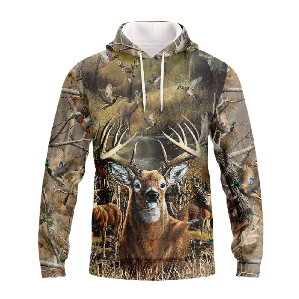 Personalized Deer Hunting 3D Hoodie For Men, Custom Deer Hunter Hoodie 2D1187