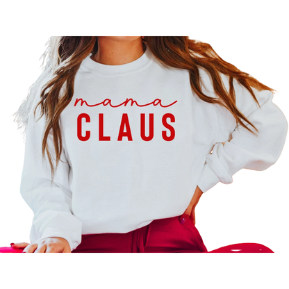 Mama Claus Mini Claus Matching Christmas Sweatshirt, Xmas Mommy And Me Sweatshirts ET1441