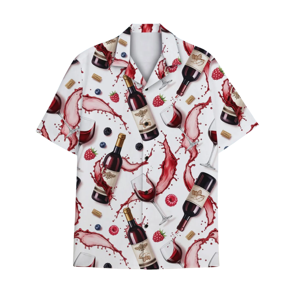 Red Wine Hawaiian Shirt For Men And Women, Wine Lover Hawaiian Shirt HE0677