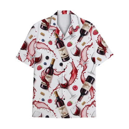 Red Wine Hawaiian Shirt For Men And Women, Wine Lover Hawaiian Shirt HE0677