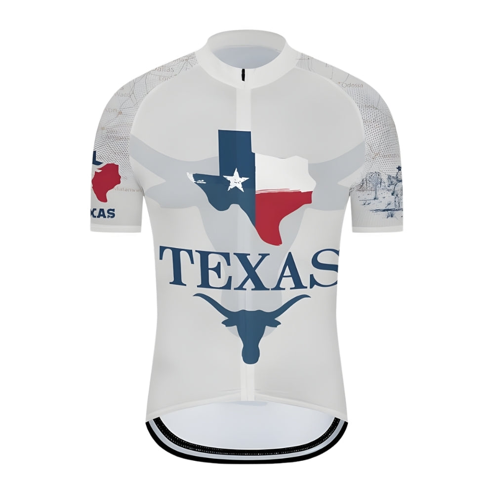Texas Flag Short Sleeve Cycling Jersey For Mens, Texas Cycling Jerseys CZ0022