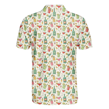 Cocktail Margarita Golf Polo Shirt For Mens, Cocktail Golf Shirts Men GE0250