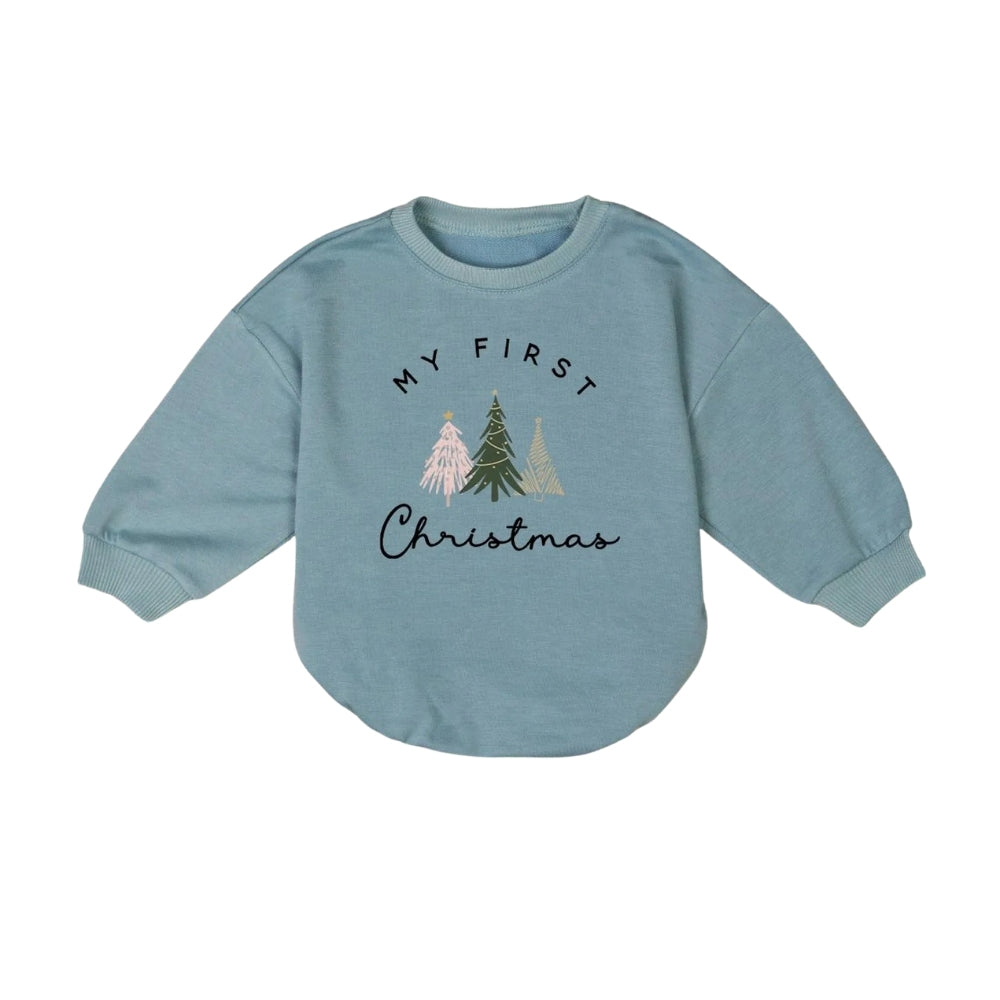 My First Christmas Baby Romper Sweatshirt, Christmas Baby Romper Sweatshirt BB0205