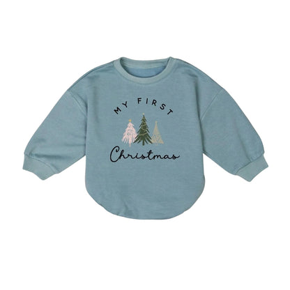 My First Christmas Baby Romper Sweatshirt, Christmas Baby Romper Sweatshirt BB0205