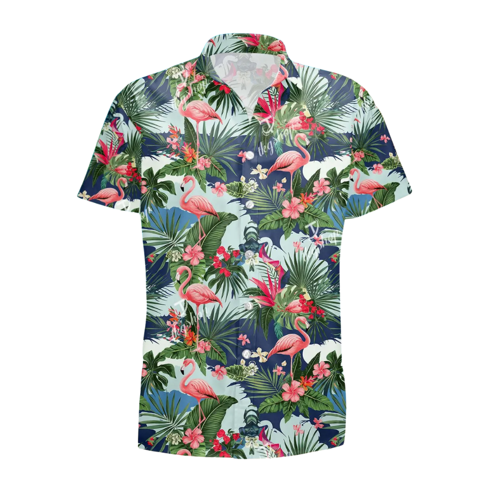 Tropical Flamingo Hawaiian Shirt For Men Women, Flamingo Hawaiian Shirts HE0559