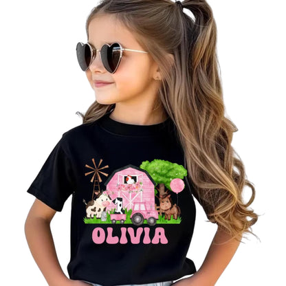 Customized Farm Family Matching Birthday T Shirts, Customized Birthday Shirts For Family ET0059
