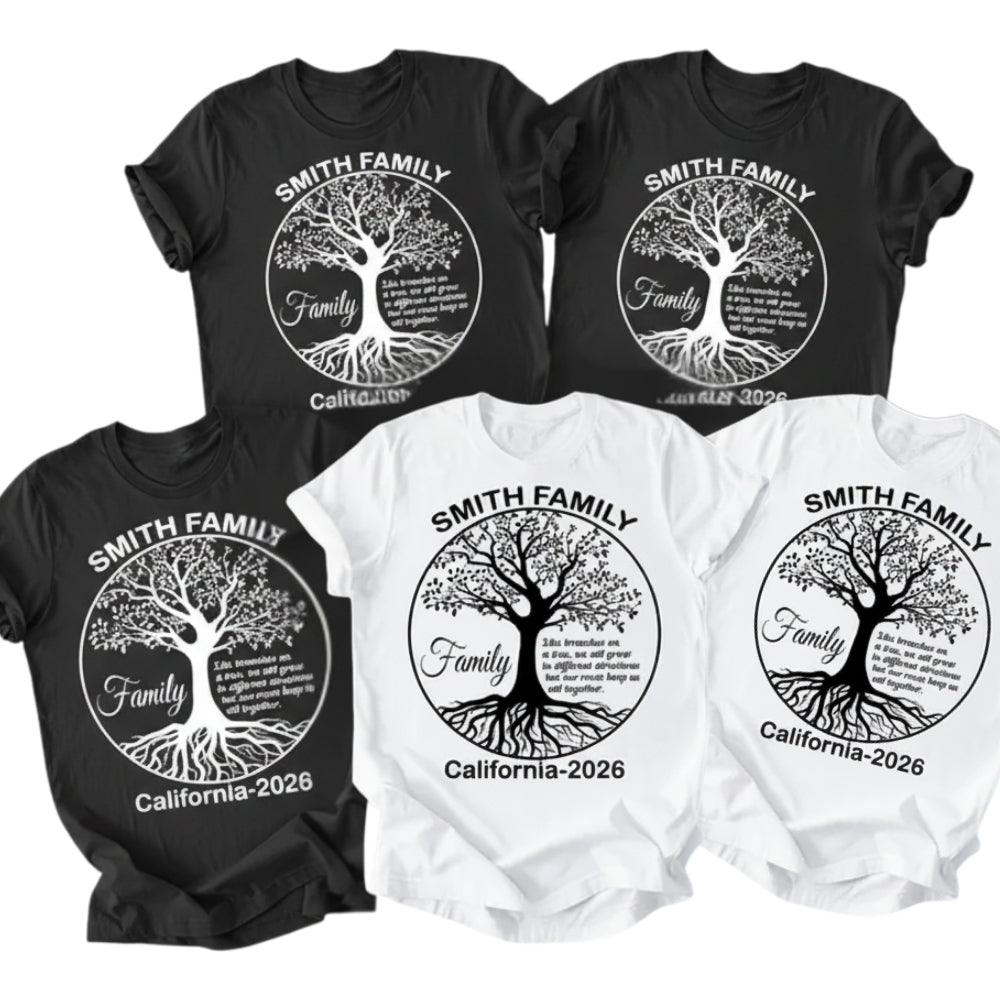 Personalized Matching Family Reunion Tree T Shirts, Custom Reunion Family Shirts ET0299