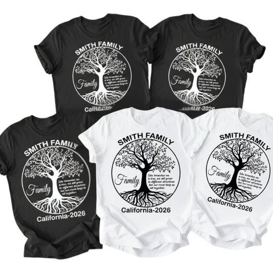 Personalized Matching Family Reunion Tree T Shirts, Custom Reunion Family Shirts ET0299