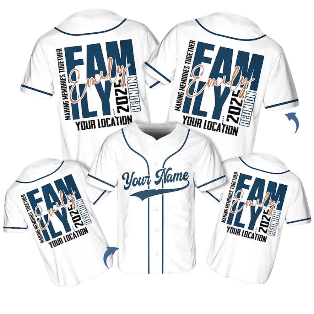 Making Memories Together Custom Travel Matching Family Reunion Baseball Jersey, Custom Vacation Baseball Jerseys For Family ET0718