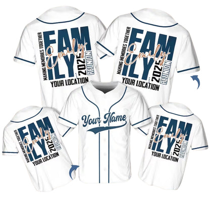 Making Memories Together Custom Travel Matching Family Reunion Baseball Jersey, Custom Vacation Baseball Jerseys For Family ET0718