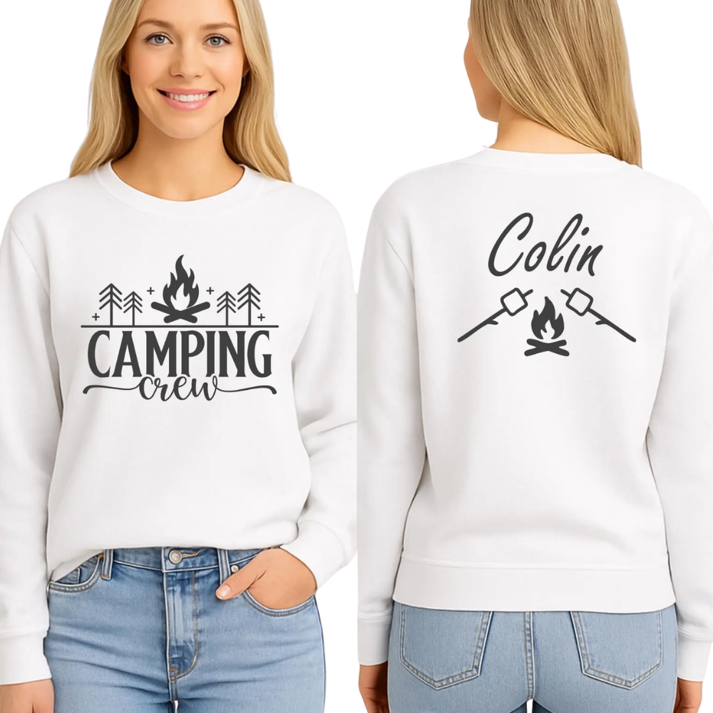 Personalized Camping Crew Family Matching Sweatshirt, Custom Camp Vacation Family Sweater ET1681