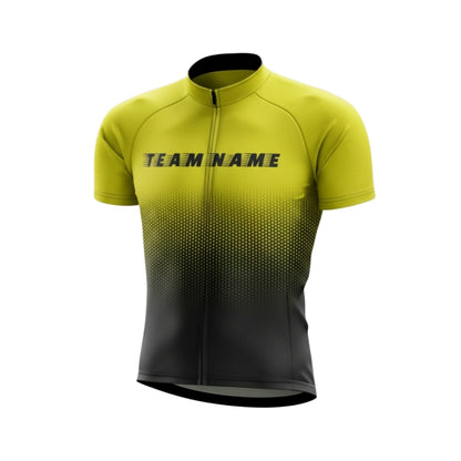 Custom Team Black And Yellow Short Sleeve Jersey For Men, Custom Cycling Team Jersey CG0497