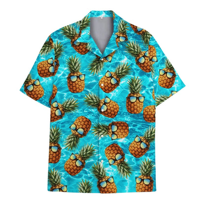 Sunglasses Pineapple Hawaiian Shirt For Men Women, Funny Pineapple Hawaiian Shirts HE0075