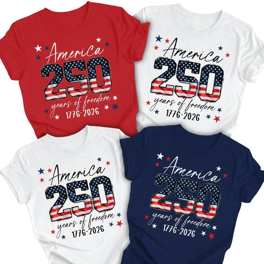 USA 250th Anniversary 1776-2026 Matching Family T Shirts, 4th Of July Family Matching Shirts ET0445