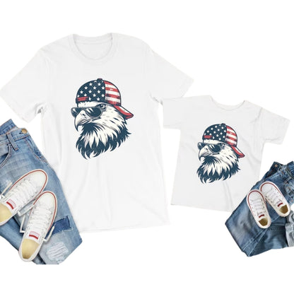 Eagle USA Flag Matching Daddy And Me T Shirt, Eagle Matching Family Shirts ET0983
