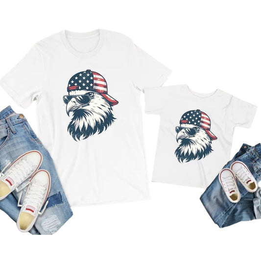 Eagle USA Flag Matching Daddy And Me T Shirt, Eagle Matching Family Shirts ET0983