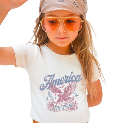 Eagle America 1776-2026 Matching Family T Shirts For Independence Day, Matching 4th Of July Family Shirts ET0300