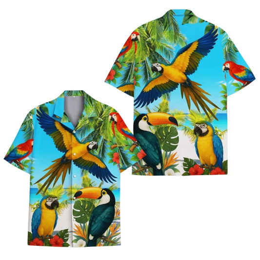 Tropical Parrot Hawaiian Shirt For Men Women, Parrot Hawaiian Shirts HE0072