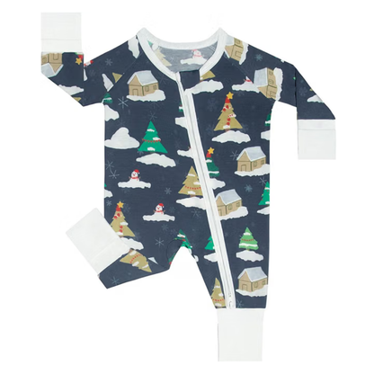 Christmas Baby Convertible Zipper Romper, Christmas Baby Romper Convertible BB0611