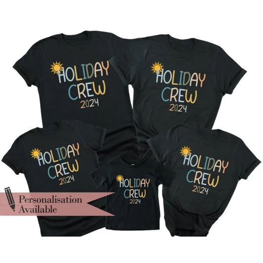 Holiday Crew Custom Matching Family T Shirts, Personalized Matching Family Holiday Shirts ET0301
