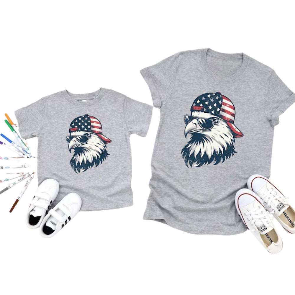 Eagle USA Flag Matching Daddy And Me T Shirt, Eagle Matching Family Shirts ET0983