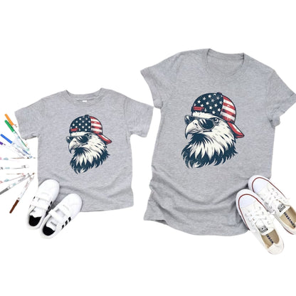 Eagle USA Flag Matching Daddy And Me T Shirt, Eagle Matching Family Shirts ET0983