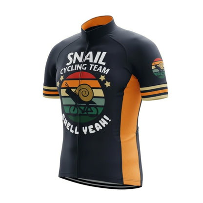 Snail Cycling Team Shell Yeah Short Sleeve Cycling Jersey For Mens, Funny Team Cycling Jerseys CZ0093
