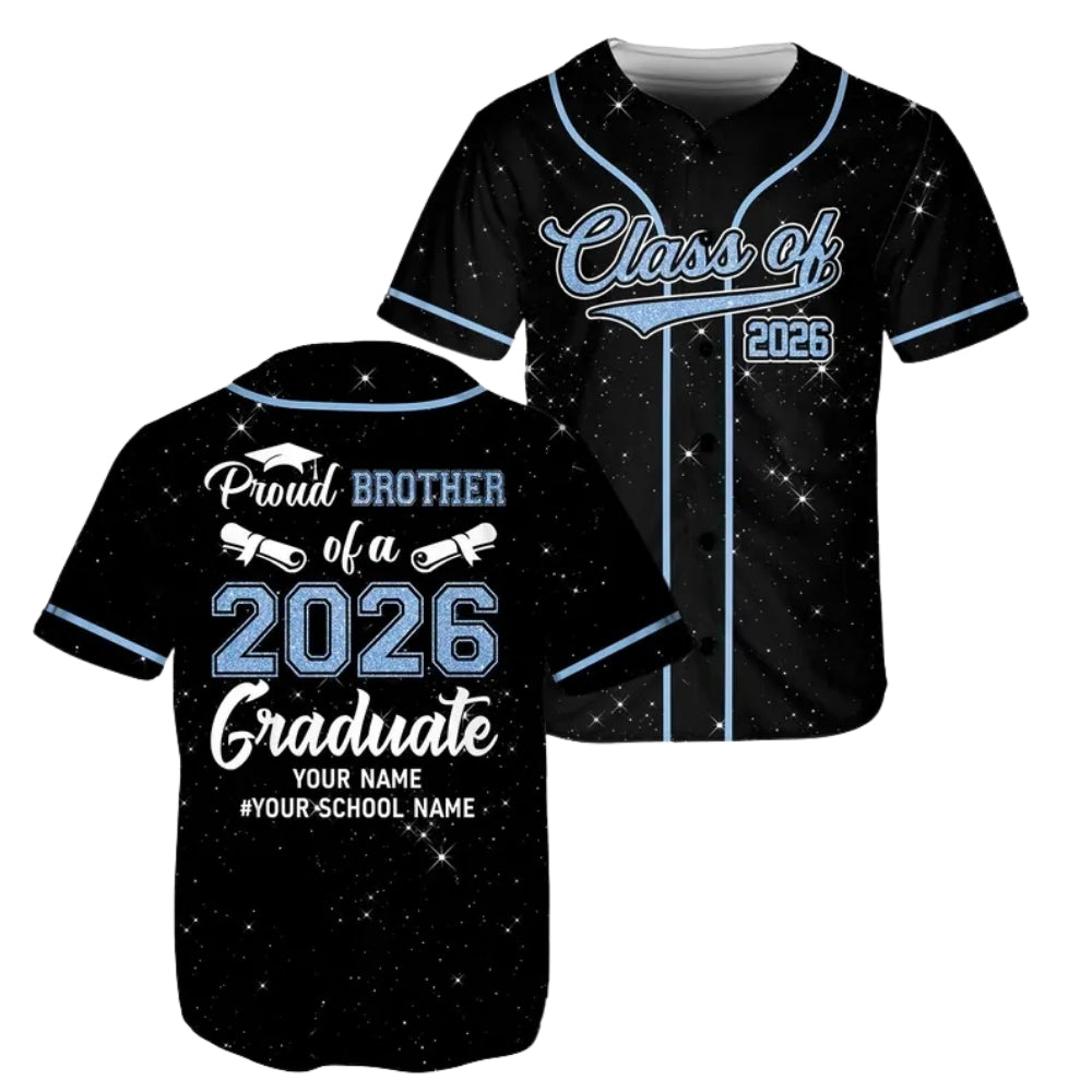 Personalized Proud Graduation Matching Family Baseball Jersey, Custom Matching Family Graduation Baseball Jerseys ET0720
